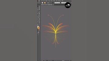 A butterfly using arc tool || illustrator #design #illustratortutorial #trishaancreations #logo