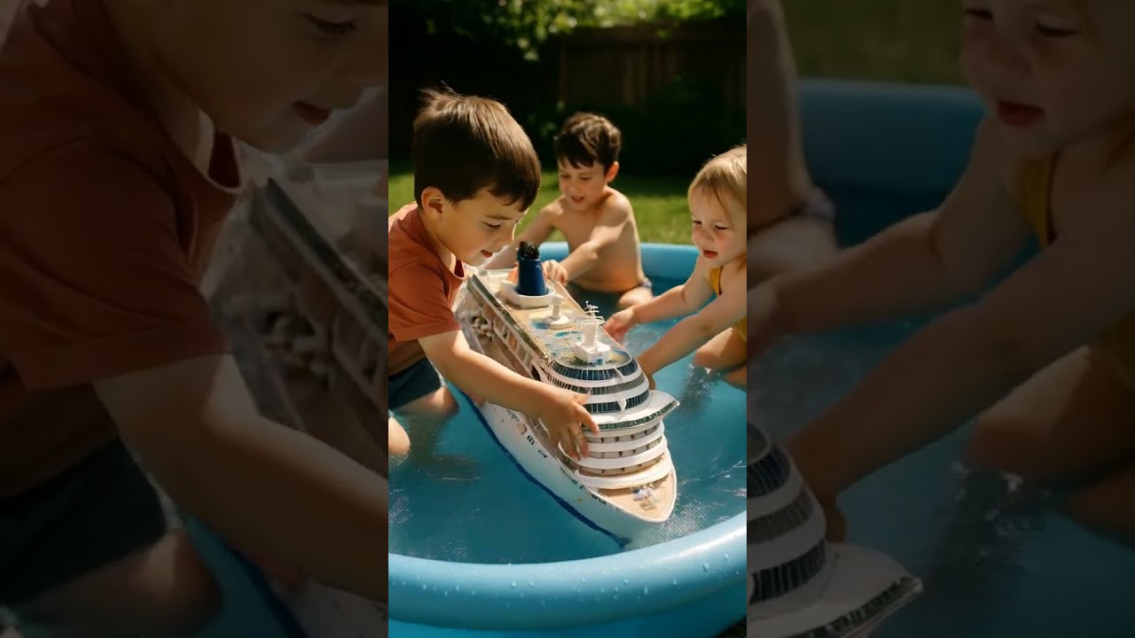 Kids Cruise Ship Fun in Mini Pool! 🚢💦 | Pure Summer Joy! 😄