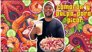 Ceviche de camarón y pulpo para picar