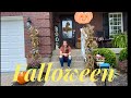 🍂🎃 FALLOWEEN 🦇🌾 DECORATE OUR FRONT PORCH & YARD WITH ME 🍂🎃