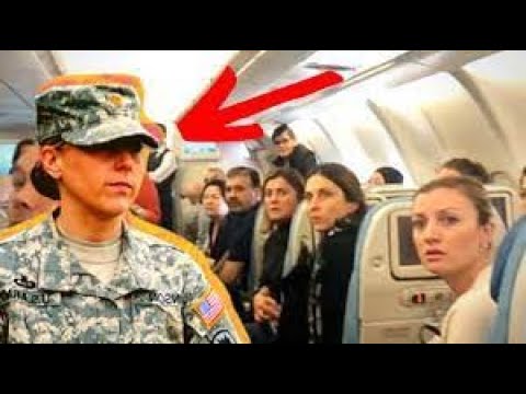 Female Army Officer Boards Plane Man Wont Let Her Take Her Seat Youtube