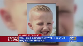 AMBER Alert Canceled After Missing Boy Is Found In Van