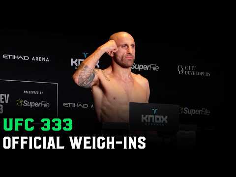 UFC 333: OFFICIAL WEIGH-INS