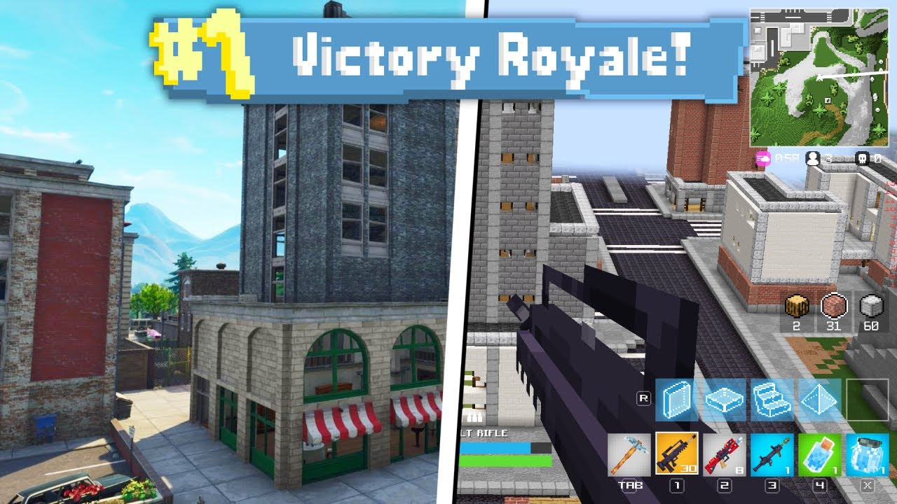 I Played Fortnite in Minecraft - YouTube