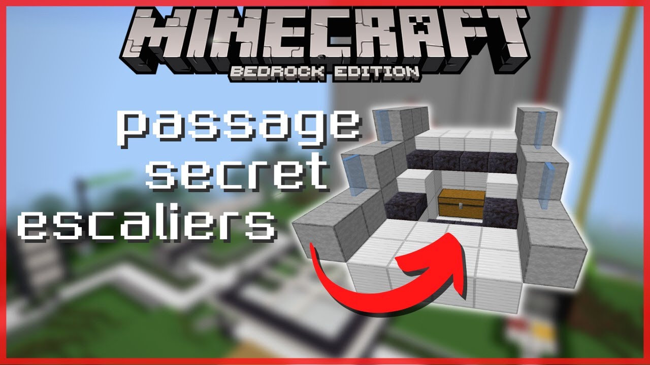 PASSAGE SECRET dans un ESCALIER | Tuto Redstone #13 | Minecraft Bedrock