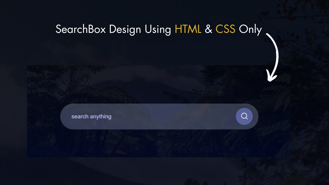How To Make A Search Bar Using HTML And CSS - YouTube
