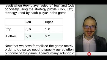A Simple Introduction To Game Theory (& solving simple matrix games)