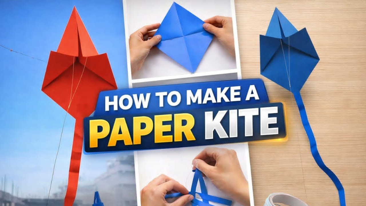 DIY Paper Kite 🪁 | Easy Origami Kite That Really Flies