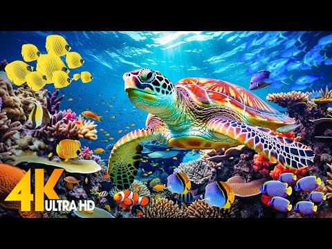 Under Red Sea 4K - Beautiful Coral Reef Fish in Aquarium, Sea Animals for Relaxation 