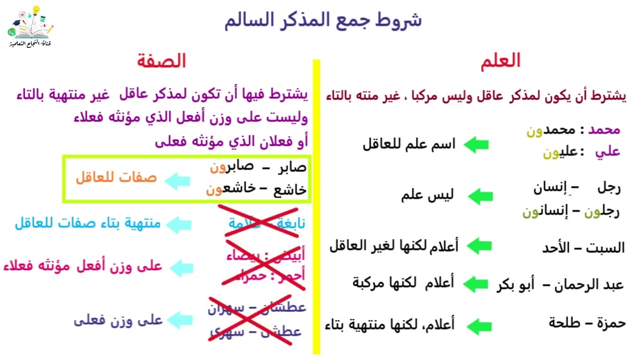 جمع المذكر السالم  + تمارين تطبيقية