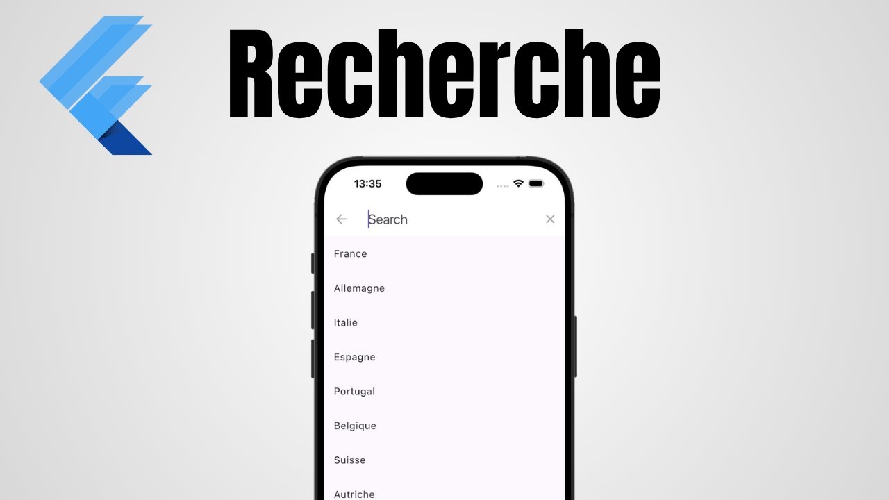 Faire une recherche simple avec flutter