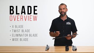 Dixie Chopper Blade Overview - X Blade, Twist "T" Blade, Eliminator "E" Blade, Wide "N" Blade