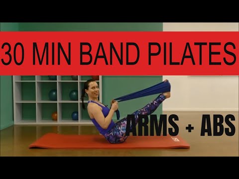 30 Minute Theraband Pilates for ARMS & ABS - Tone Your Tummy