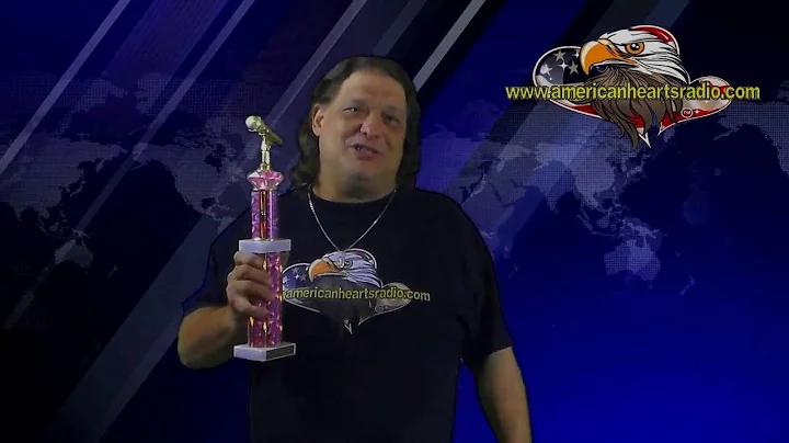 American Hearts Radio CEO Receives Trophy From Lin...