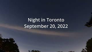 Toronto Night-Lapse September 20, 2022