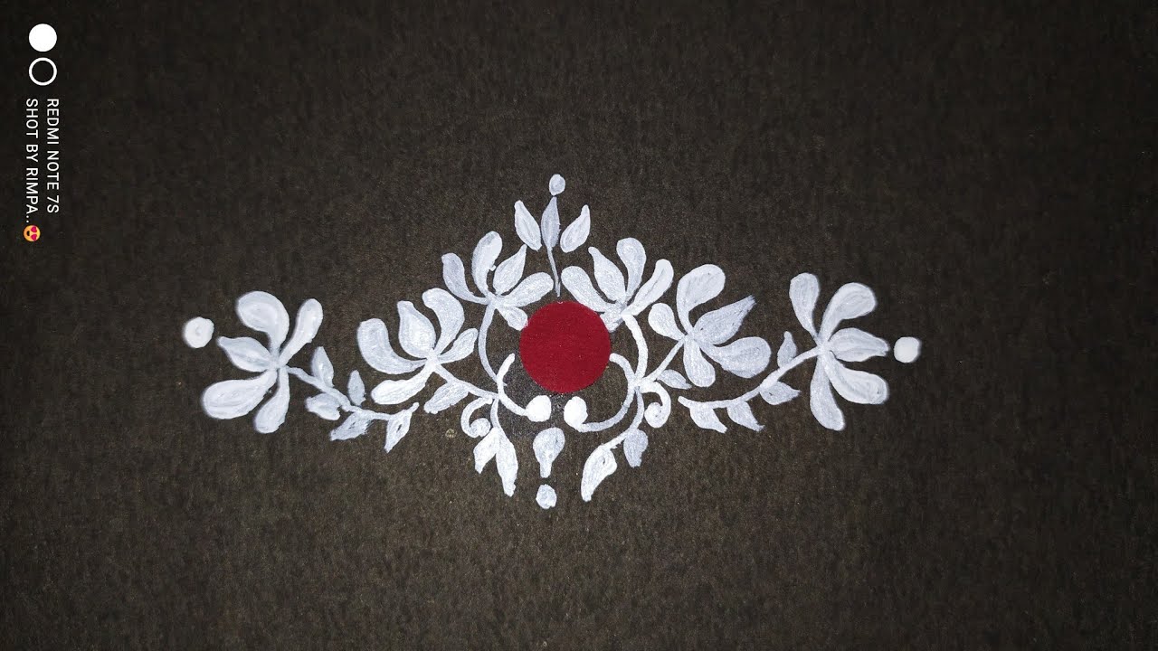 flower chandan design art// real bride #kolka #kolkadesign #art # ...