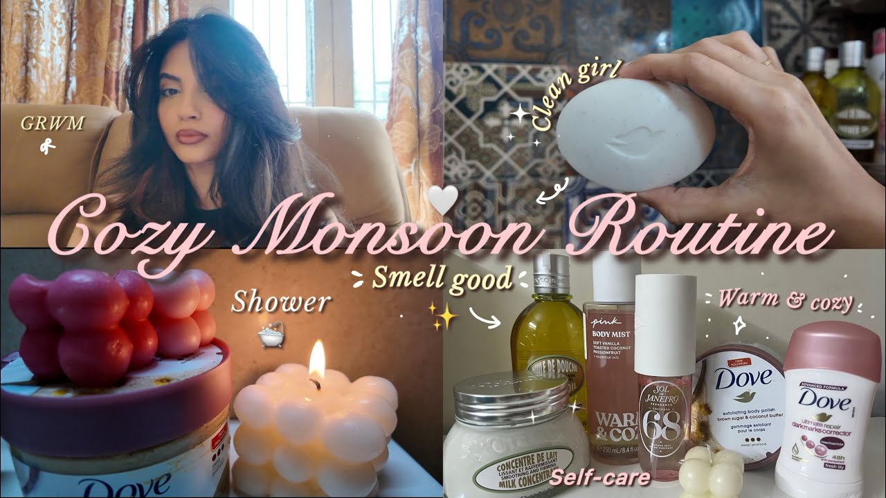 *A Chill Rainy Day* 🌩🎀 Cozy Shower Routine 🛁⋆｡˚୨୧˚｡⋆ Bodycare, Self-care, Skincare ‧ 𐙚 ‧