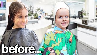 Tween & Toddler HAIR MAKEOVERS! | Family Fizz