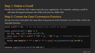 Fixing Incorrect Century with toLocaleDateString in JavaScript Dates