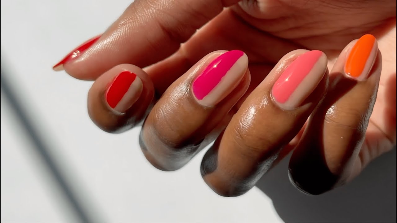 27 Best Summer Nail Colors — Half Nude Half Color Nails