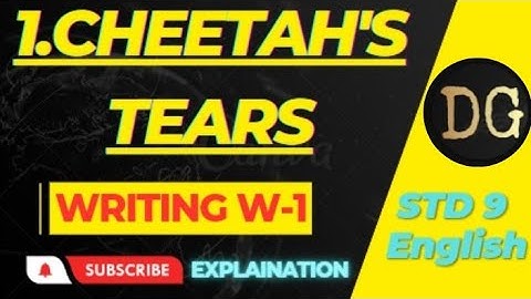 Std 9 | English | Unit 1 | Cheetah