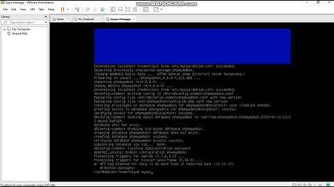 Cara mengkonfigurasi Database server menggunakan Debian vmware
