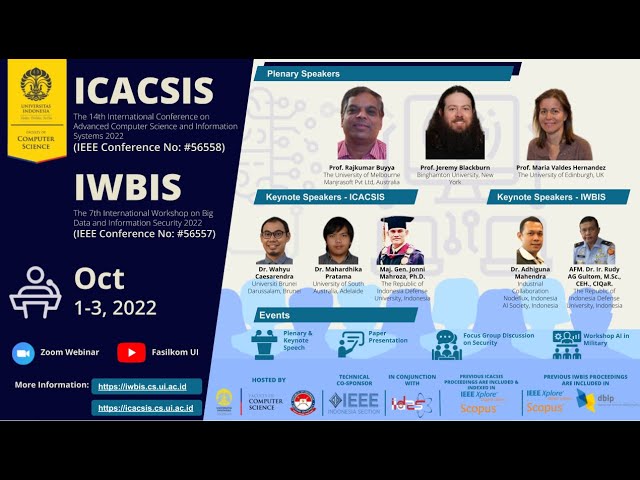 Opening Remark & Plenary Session ICACSIS-IWBIS 2022 class=