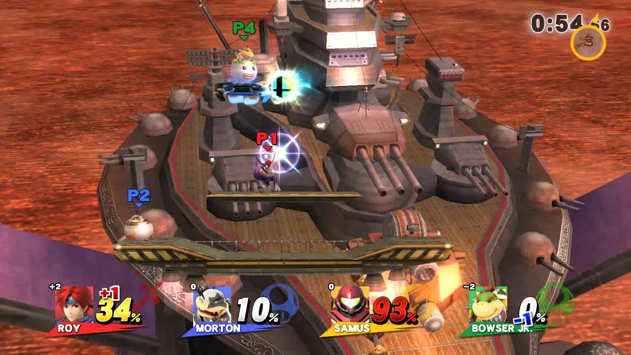 Super Smash Bros Wii U Online Battle Roy vs. Morton vs. Samus vs ...