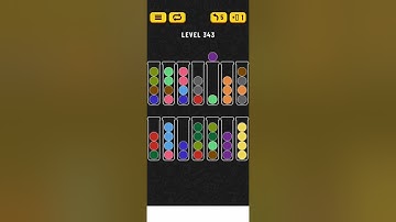 Ball sort puzzle. Level 343