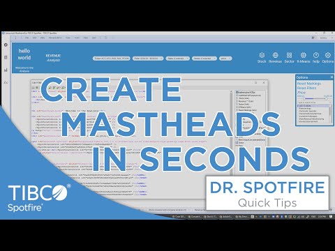 Javascript Masthead for Spotfire