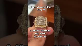 Gold & Diamonds Pinky Ring for Men by Ijaz Jewelers