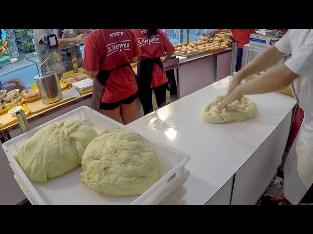 Italian Street Food. Cooking Fried Pastries. Amazing Skills