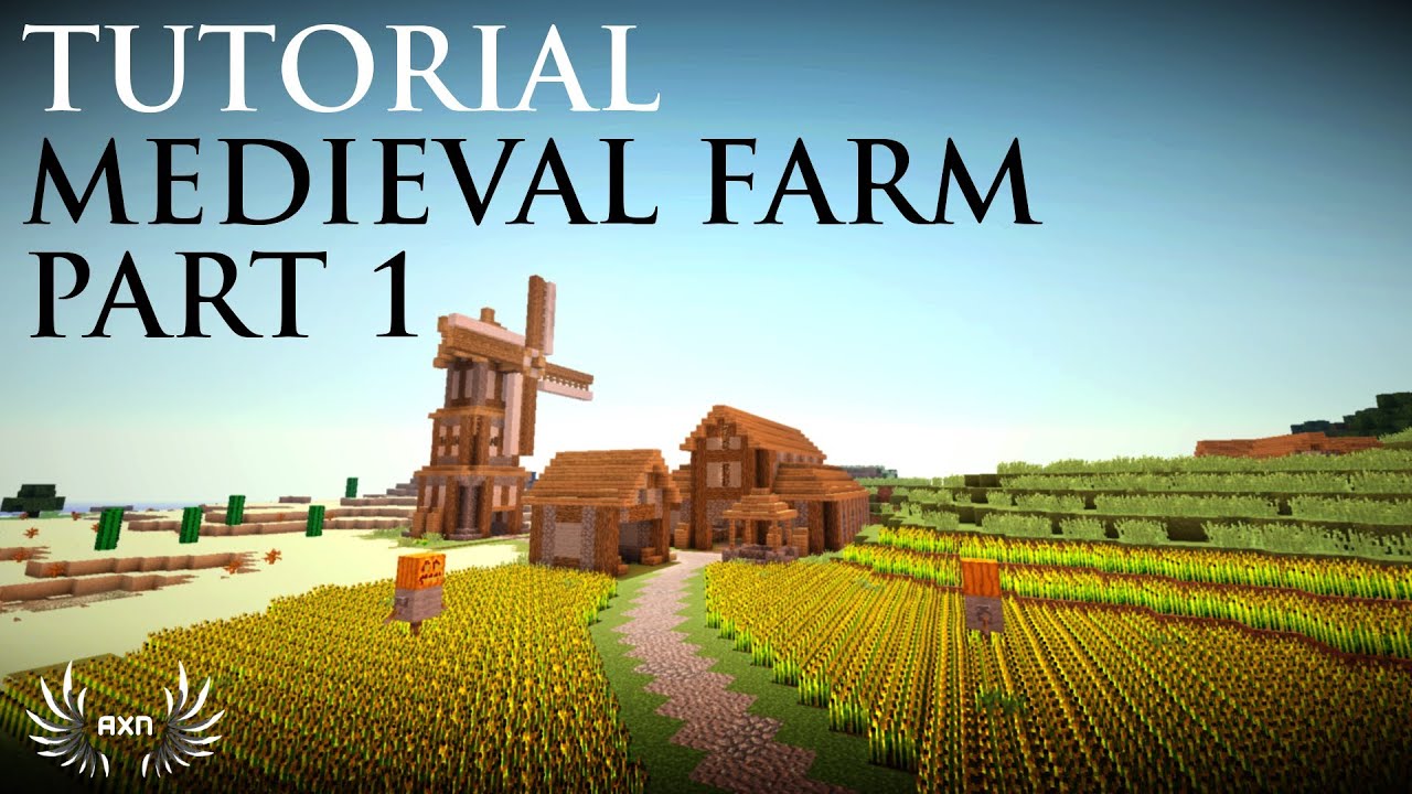 Minecraft - How to Build a Medieval Farm (Part 1/3) - YouTube