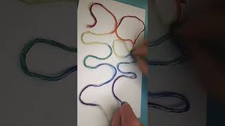 Information Stunning Rainbow Thread Painting Paper Craft #Art#subscribe#Viralshorts2026 Update