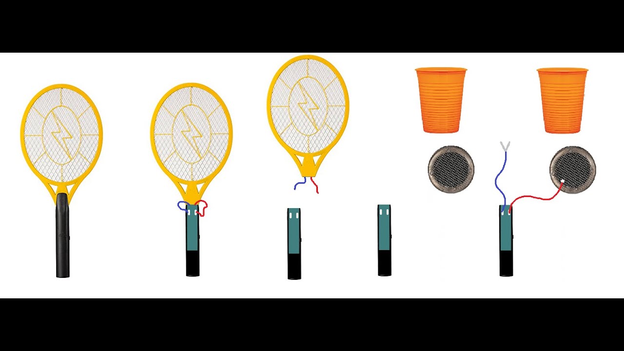 Applicatore elettrostatico fai da te realizzato con  racchetta ammazza zanzare.