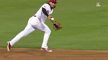 NYM@PHI: Galvis and Hernandez turn a fine double play