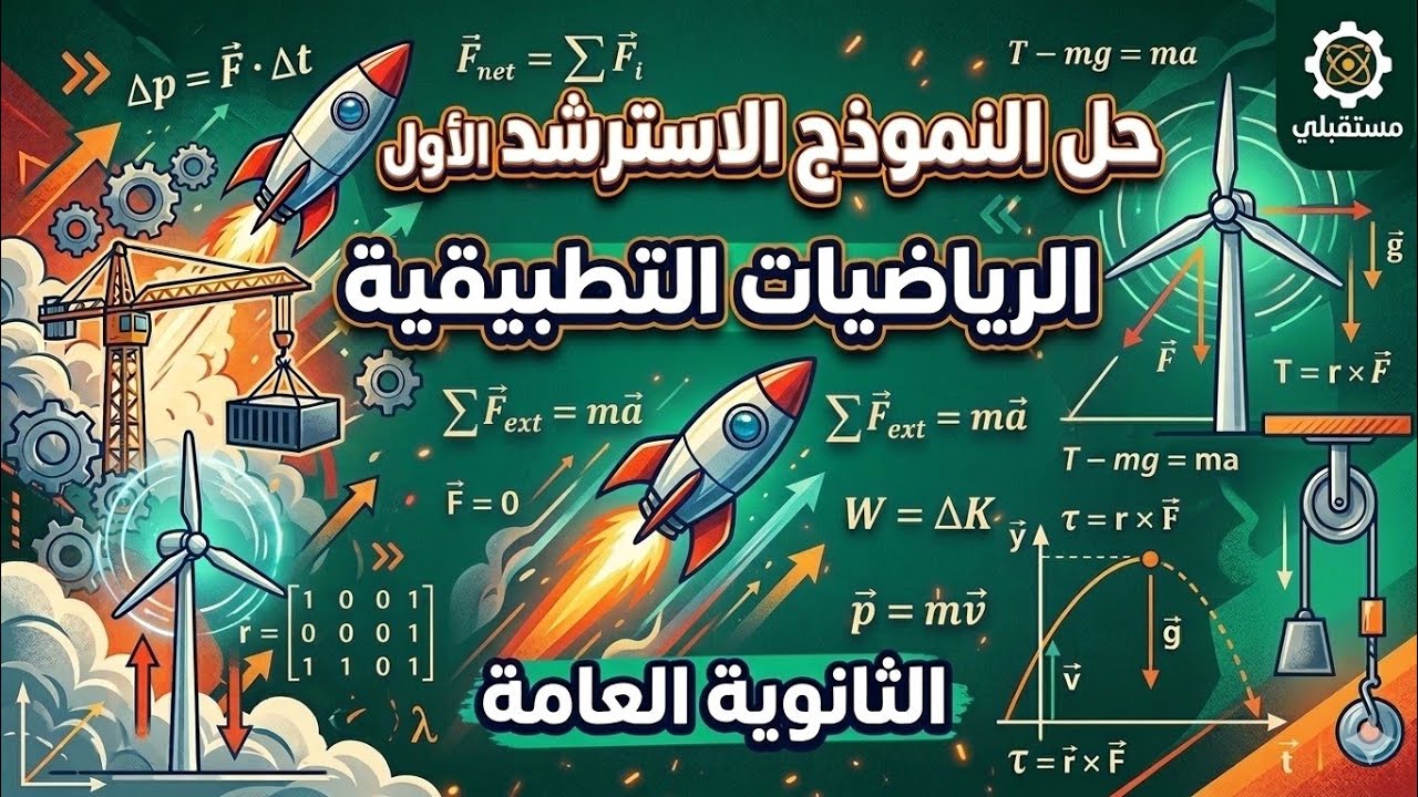 ابشر مستوي غير متوقع | حل النموذج الاسترشادي الاول في الرياضيات التطبيقية الثانوية العامة 