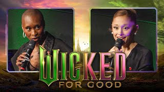 NEW Cynthia Erivo \u0026 Ariana Grande talk emotional WICKED filming! Q\u0026A (Full Interview)