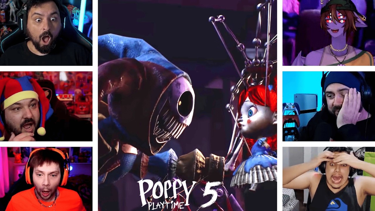 YOUTUBERS REAGINDO A PRIMEIRA APARIÇÃO DO PROTÓTIPO 1006 EM POPPY PLAYTIME 5! PARTE 1