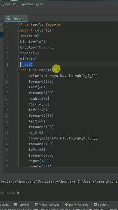 How to create graphics using Python turtle |#shorts #fyp #python - YouTube