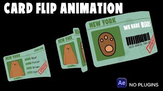 Card Flip Animation in After Effects (No Plugins!) | Easy Page Turn Animation | AE Tutorial