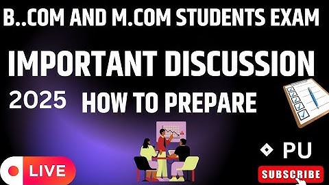 B.com and M.com exam strategy query discuss 💯