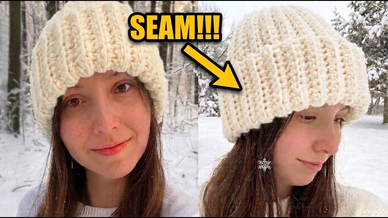 🧶 SUPER EASY Crochet Beanie! Step by Step Tutorial - YouTube