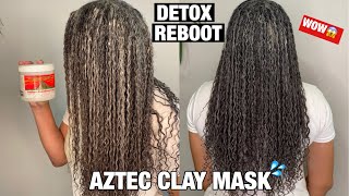 AZTEC CLAY MASK|NATURAL HAIR DETOX | Curly hair reboot