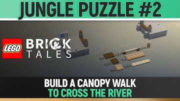 LEGO Bricktales - Build a canopy walk to cross the river - Jungle Puzzle #2 Solution