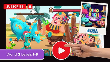 Episode 03: Triceratops is a TANK!! Dino Bash Travel Through Time, World 3 Levels 1-5 #dinobash