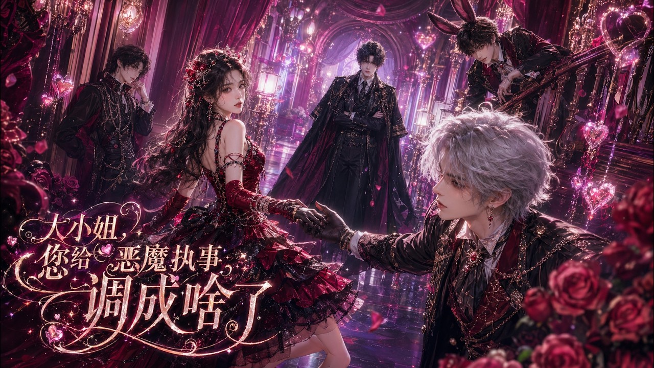 爆款漫劇嘗鮮【惡女不想攻略】穿進乙遊成炮灰女配，四位執事為綠茶想殺她！她懶得討好，反手放他們自由。直到垂耳執事替她擋刀，最冷戾的魔王紅著眼將她抵在墻邊：騙我也好，別走