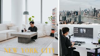 Minimal NYC Apartment \& Desk Setup Tour (feat. Elliot Choy)