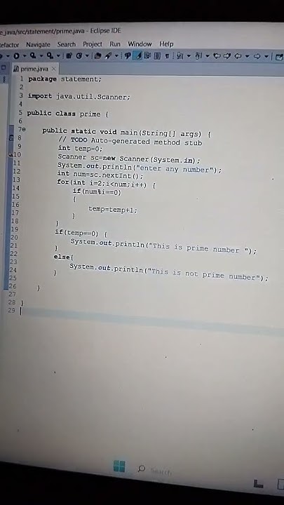 How to check whether the number is Prime or not in Java - YouTube