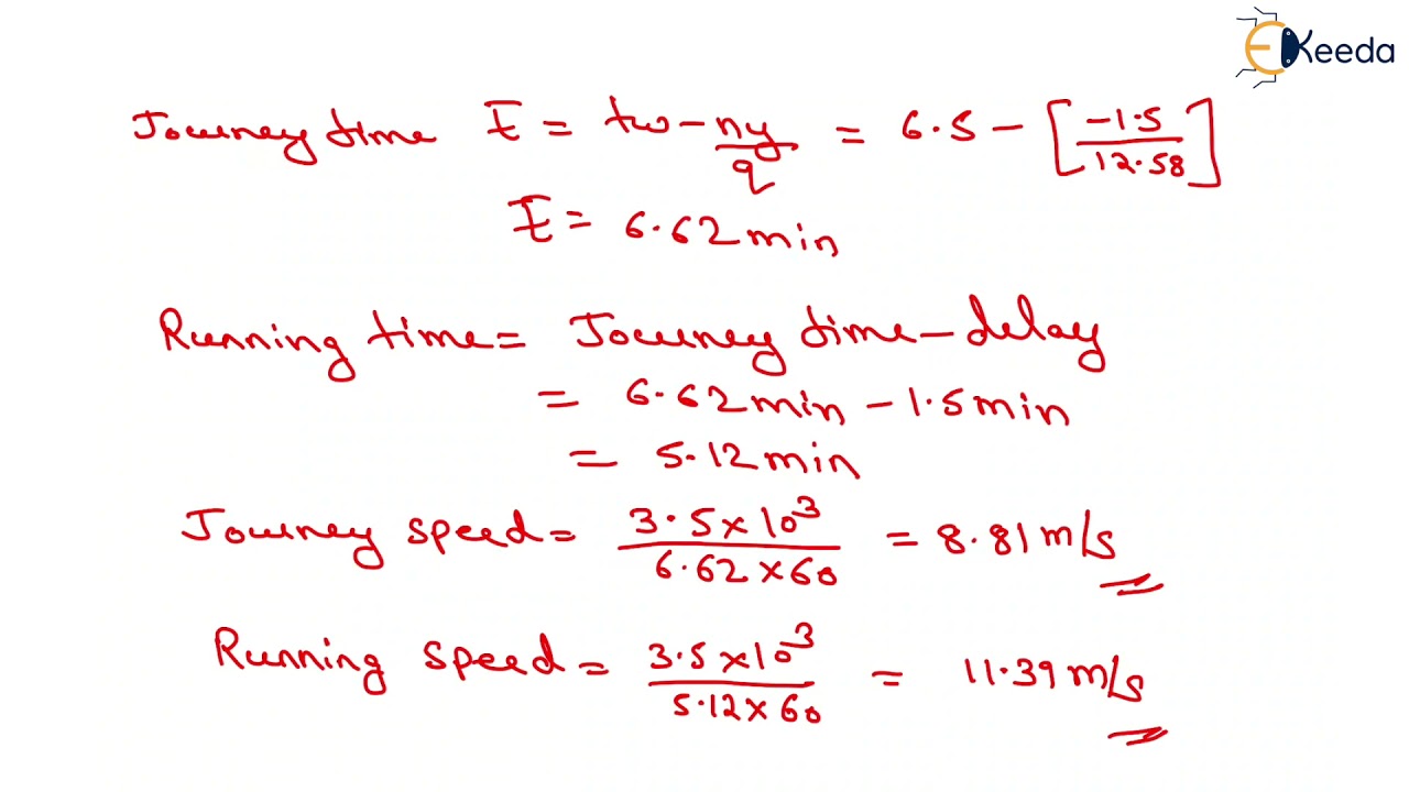 1st Numerical of Floating Car Method - Traffic Engineering - Transportation Engineering - I